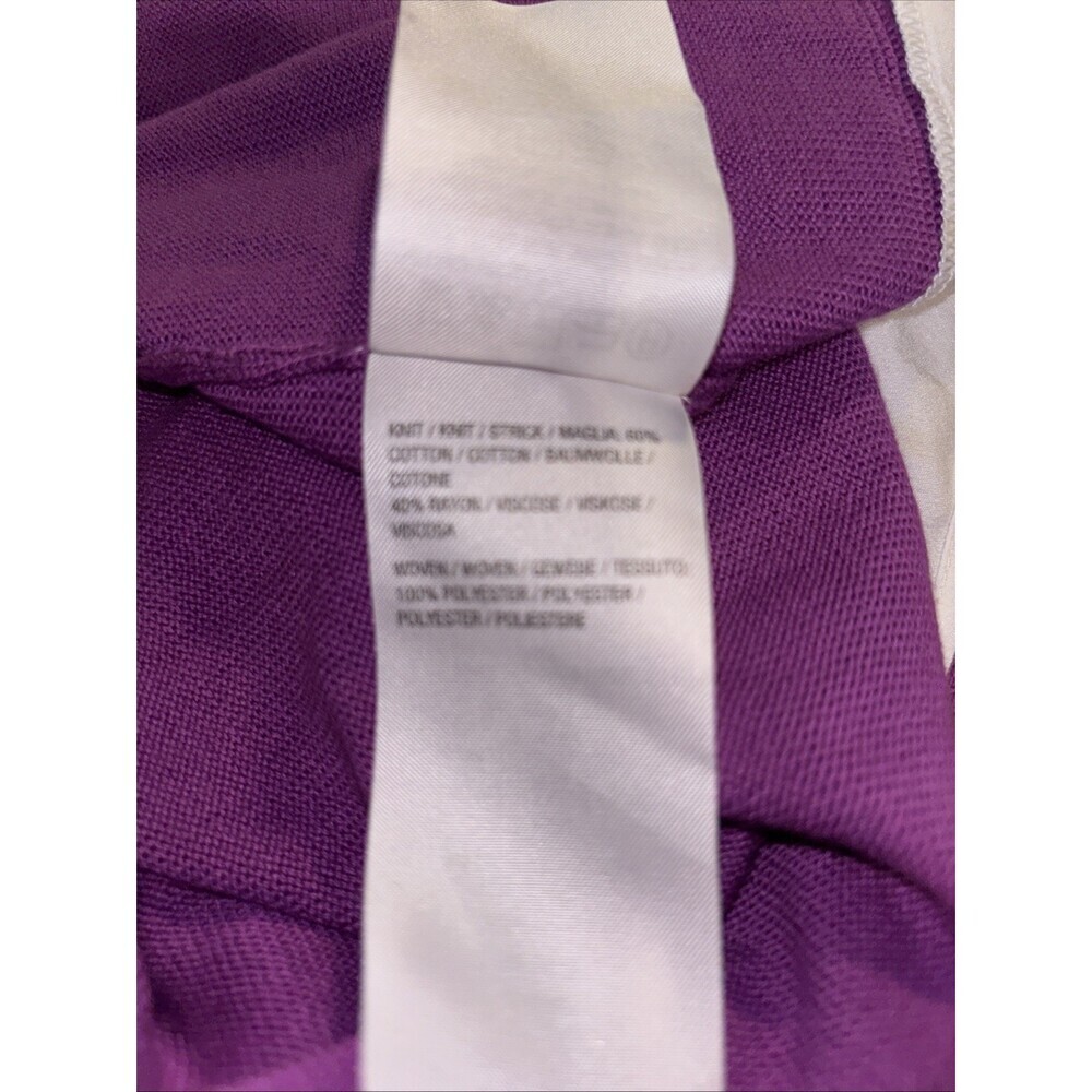 XL New Isaac Mizrahi Live Purple Sweater underlay WHITE shirt NEW Stretch - Picture 8 of 10